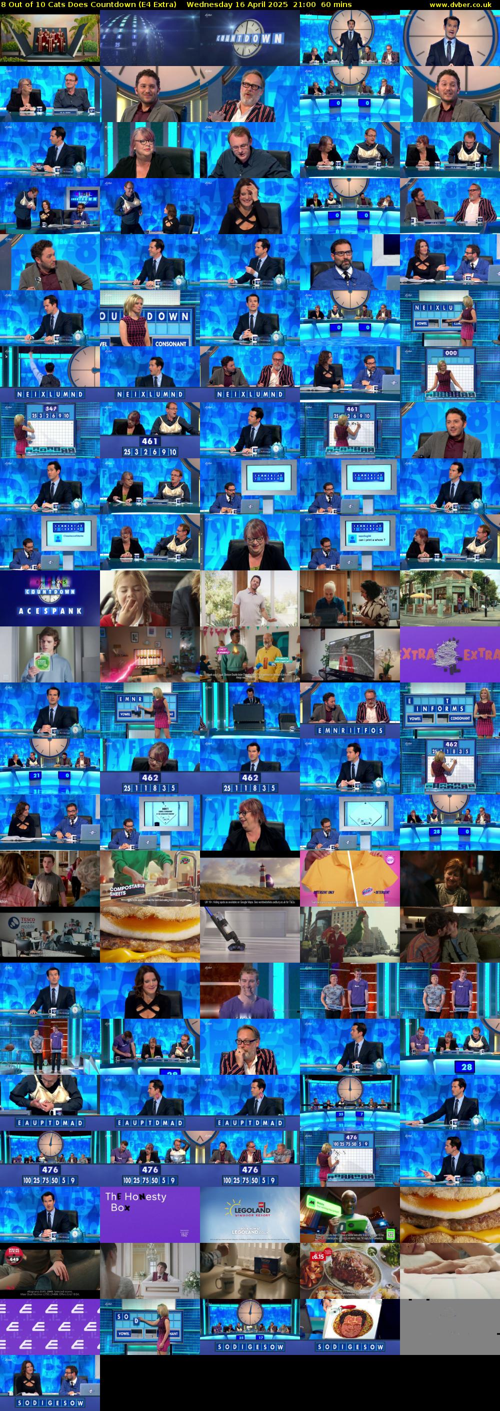8 Out of 10 Cats Does Countdown (E4 Extra) Wednesday 16 April 2025 21:00 - 22:00