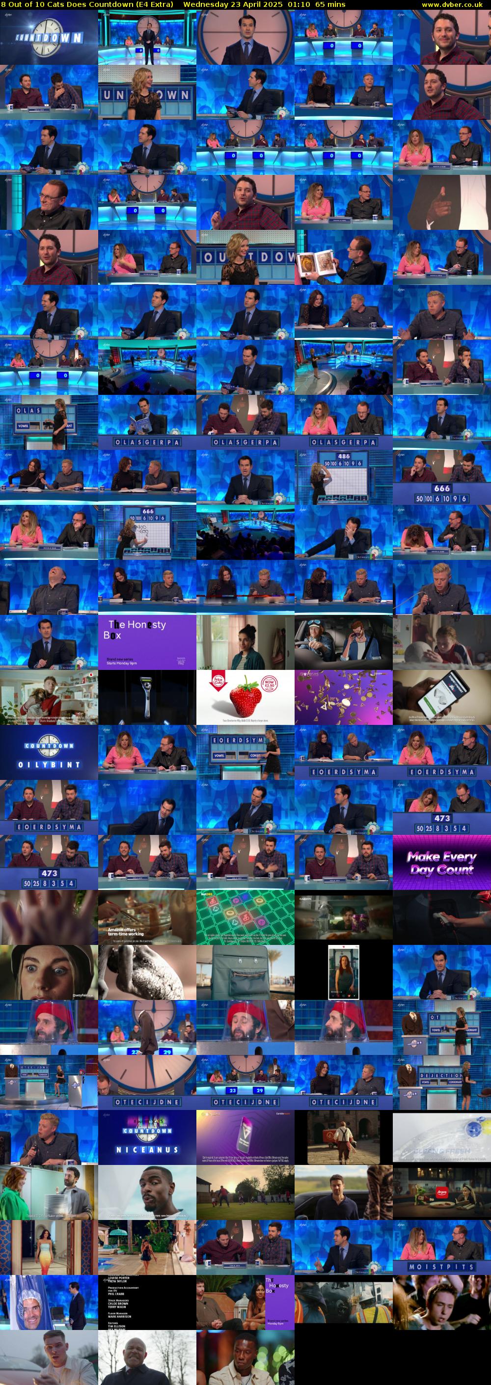 8 Out of 10 Cats Does Countdown (E4 Extra) Wednesday 23 April 2025 01:10 - 02:15