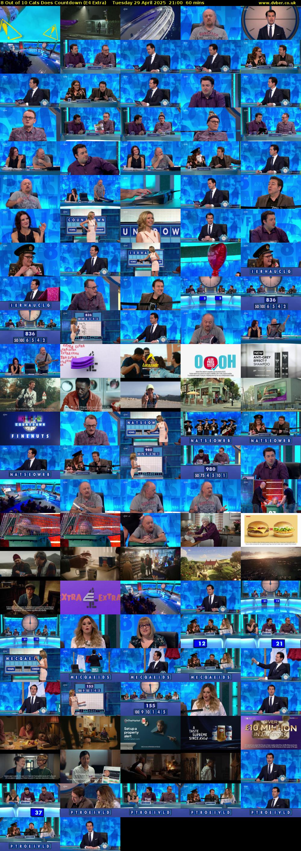 8 Out of 10 Cats Does Countdown (E4 Extra) Tuesday 29 April 2025 21:00 - 22:00