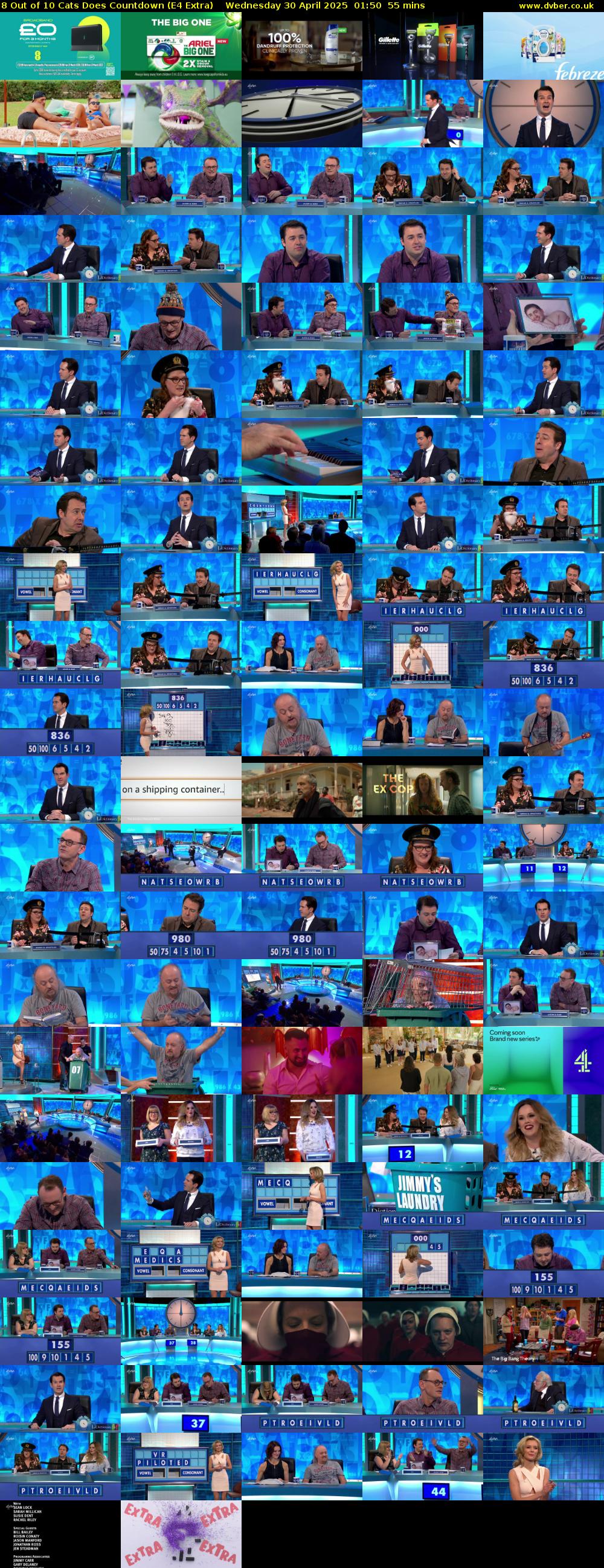 8 Out of 10 Cats Does Countdown (E4 Extra) Wednesday 30 April 2025 01:50 - 02:45