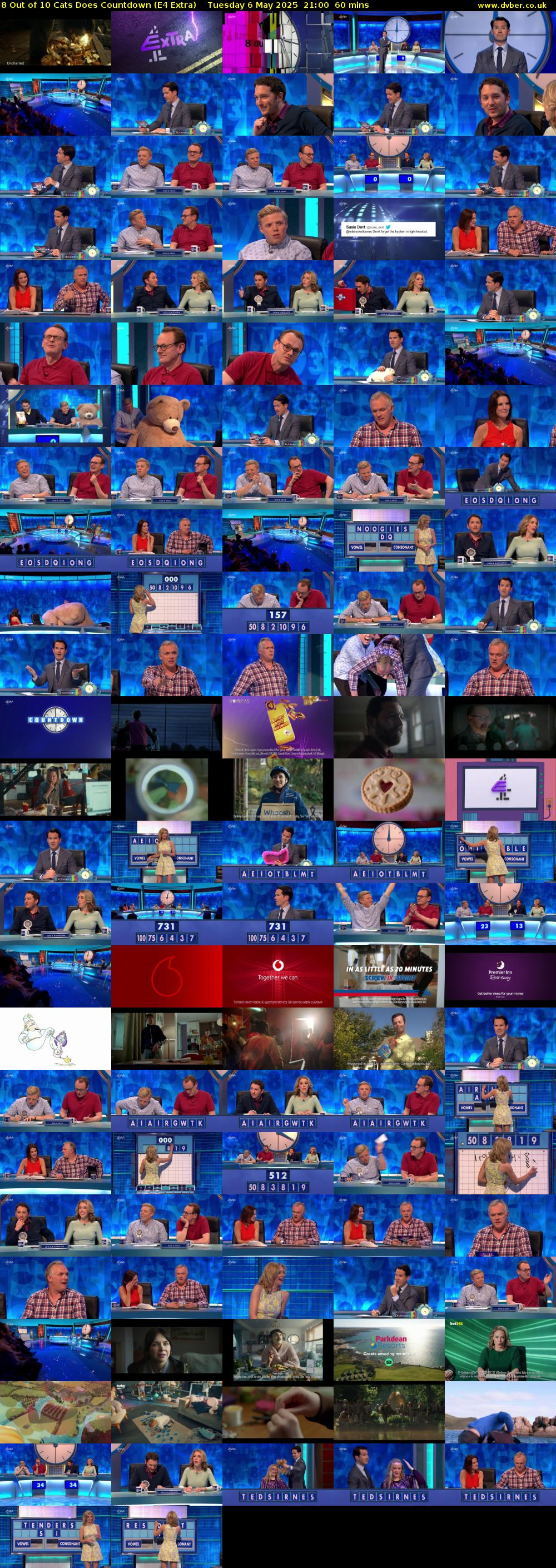 8 Out of 10 Cats Does Countdown (E4 Extra) Tuesday 6 May 2025 21:00 - 22:00