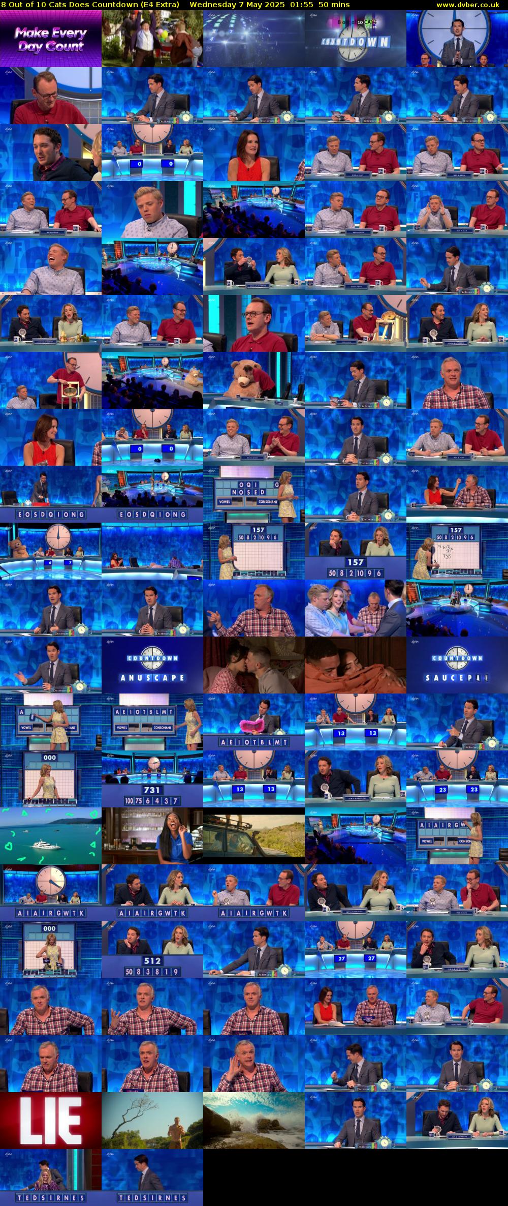 8 Out of 10 Cats Does Countdown (E4 Extra) Wednesday 7 May 2025 01:55 - 02:45