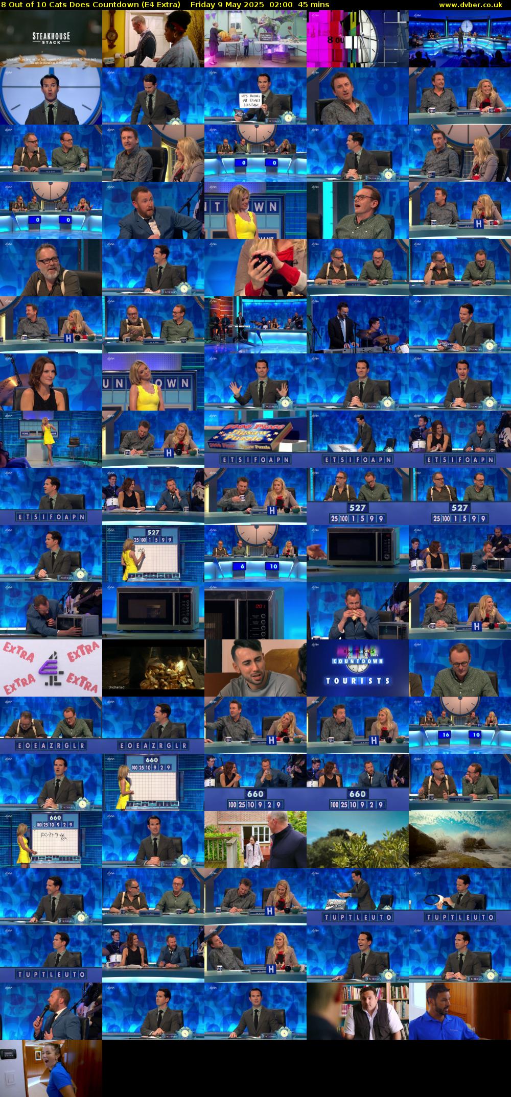 8 Out of 10 Cats Does Countdown (E4 Extra) Friday 9 May 2025 02:00 - 02:45