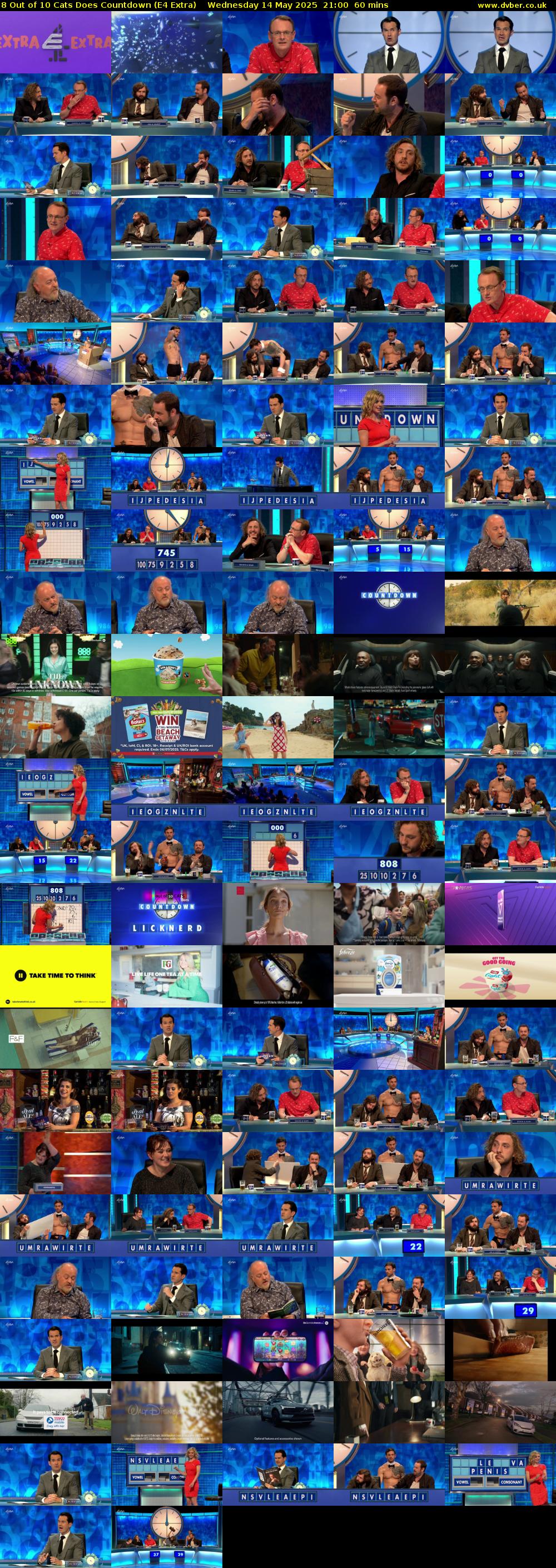 8 Out of 10 Cats Does Countdown (E4 Extra) Wednesday 14 May 2025 21:00 - 22:00