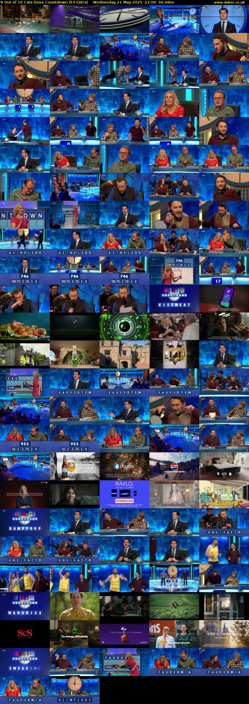 8 Out of 10 Cats Does Countdown (E4 Extra) Wednesday 21 May 2025 21:00 - 22:00