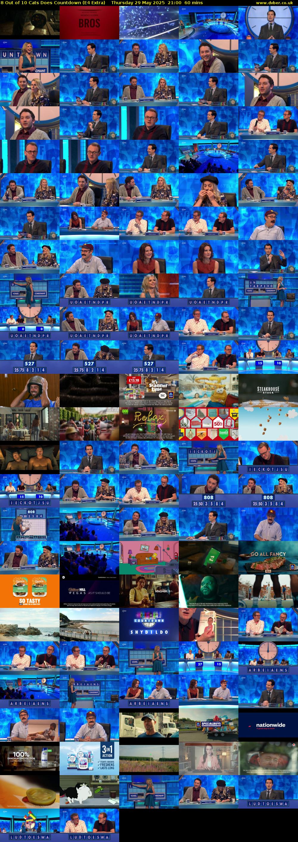 8 Out of 10 Cats Does Countdown (E4 Extra) Thursday 29 May 2025 21:00 - 22:00