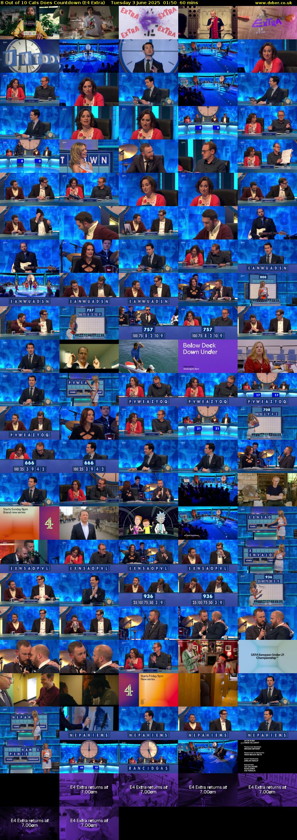 8 Out of 10 Cats Does Countdown (E4 Extra) Tuesday 3 June 2025 01:50 - 02:50