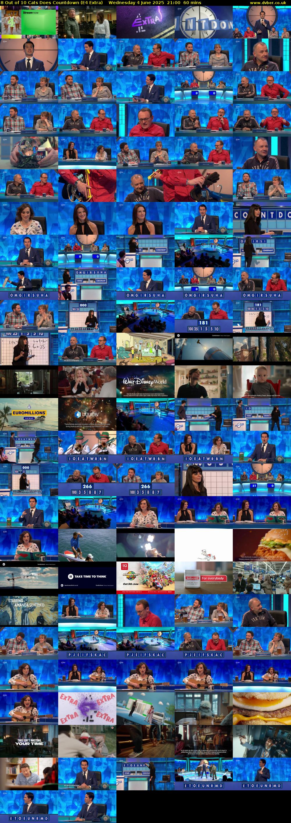 8 Out of 10 Cats Does Countdown (E4 Extra) Wednesday 4 June 2025 21:00 - 22:00