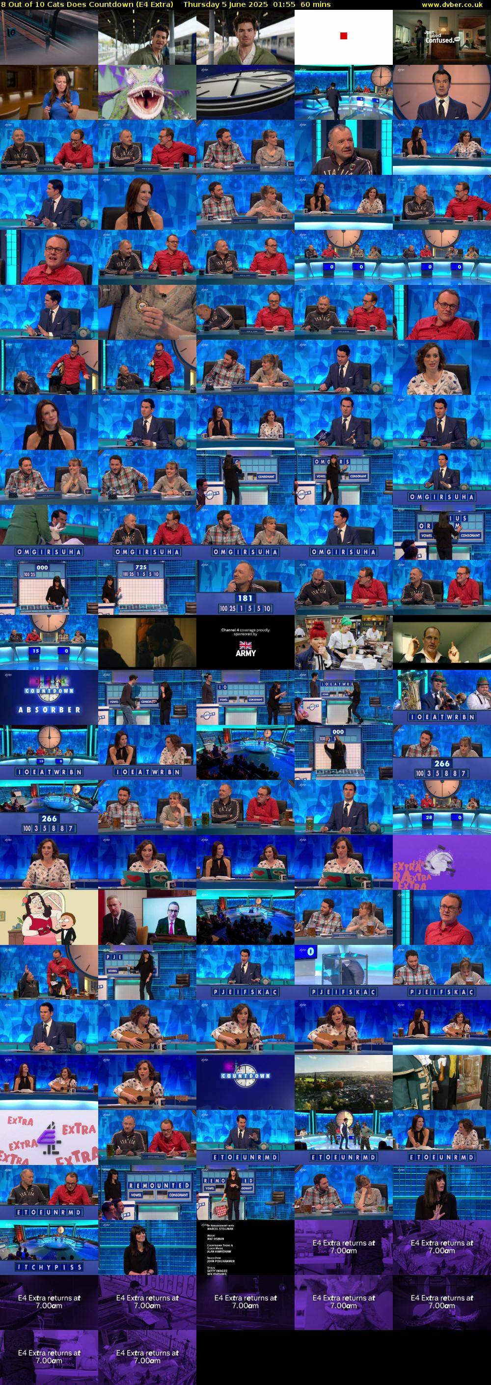 8 Out of 10 Cats Does Countdown (E4 Extra) Thursday 5 June 2025 01:55 - 02:55