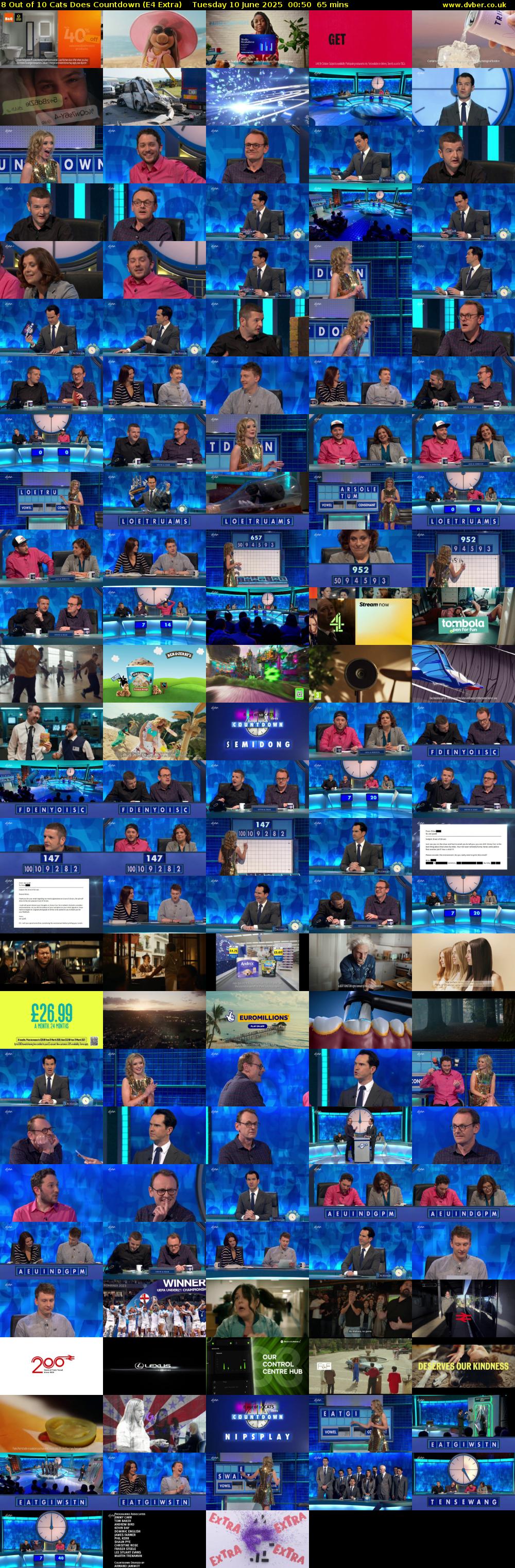 8 Out of 10 Cats Does Countdown (E4 Extra) Tuesday 10 June 2025 00:50 - 01:55