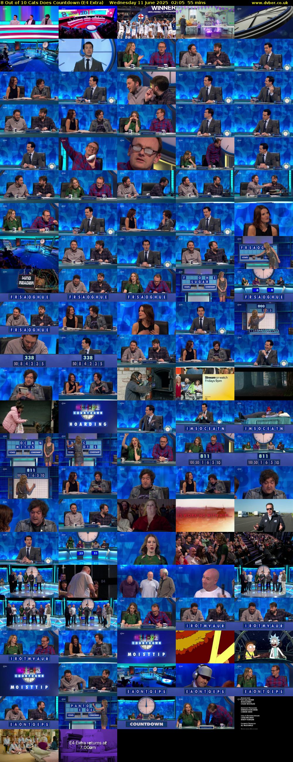 8 Out of 10 Cats Does Countdown (E4 Extra) Wednesday 11 June 2025 02:05 - 03:00