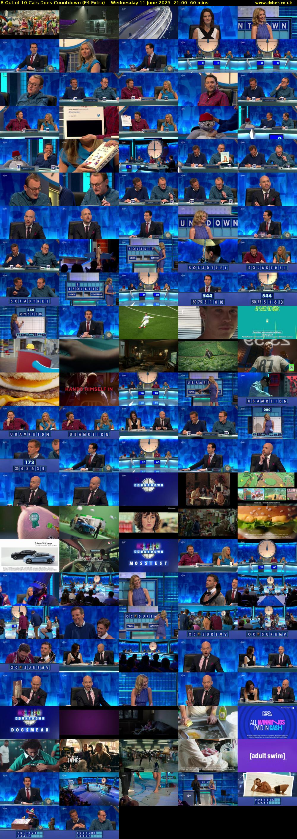 8 Out of 10 Cats Does Countdown (E4 Extra) Wednesday 11 June 2025 21:00 - 22:00