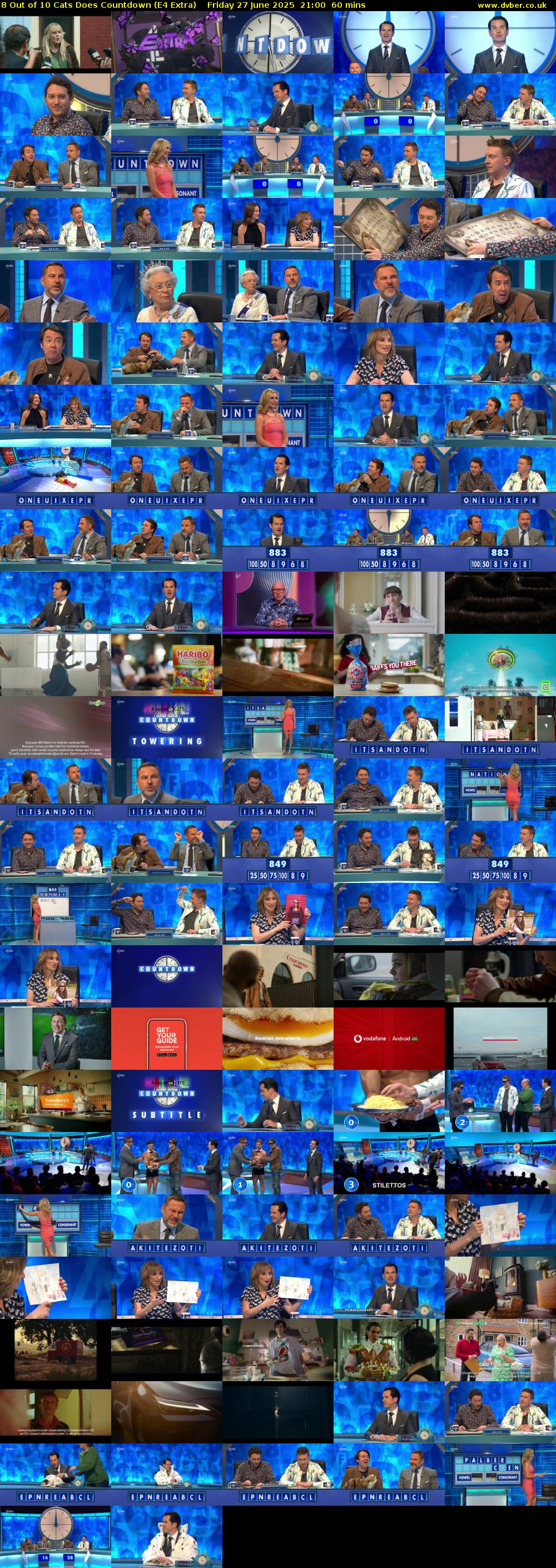 8 Out of 10 Cats Does Countdown (E4 Extra) Friday 27 June 2025 21:00 - 22:00