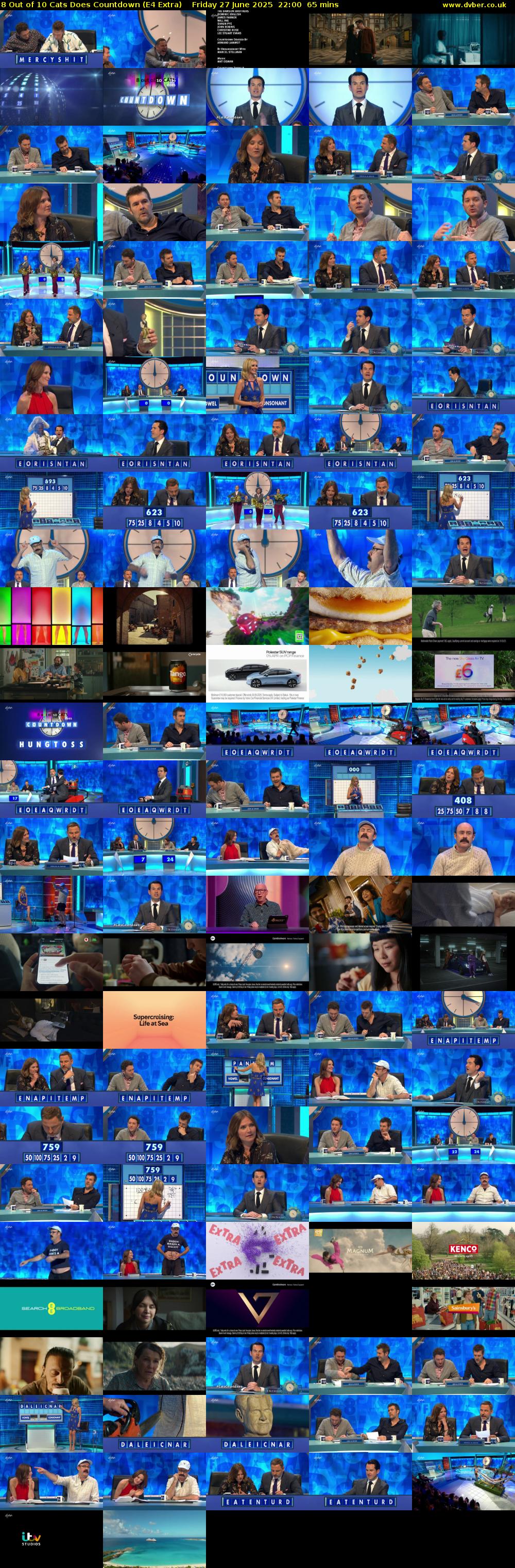 8 Out of 10 Cats Does Countdown (E4 Extra) Friday 27 June 2025 22:00 - 23:05