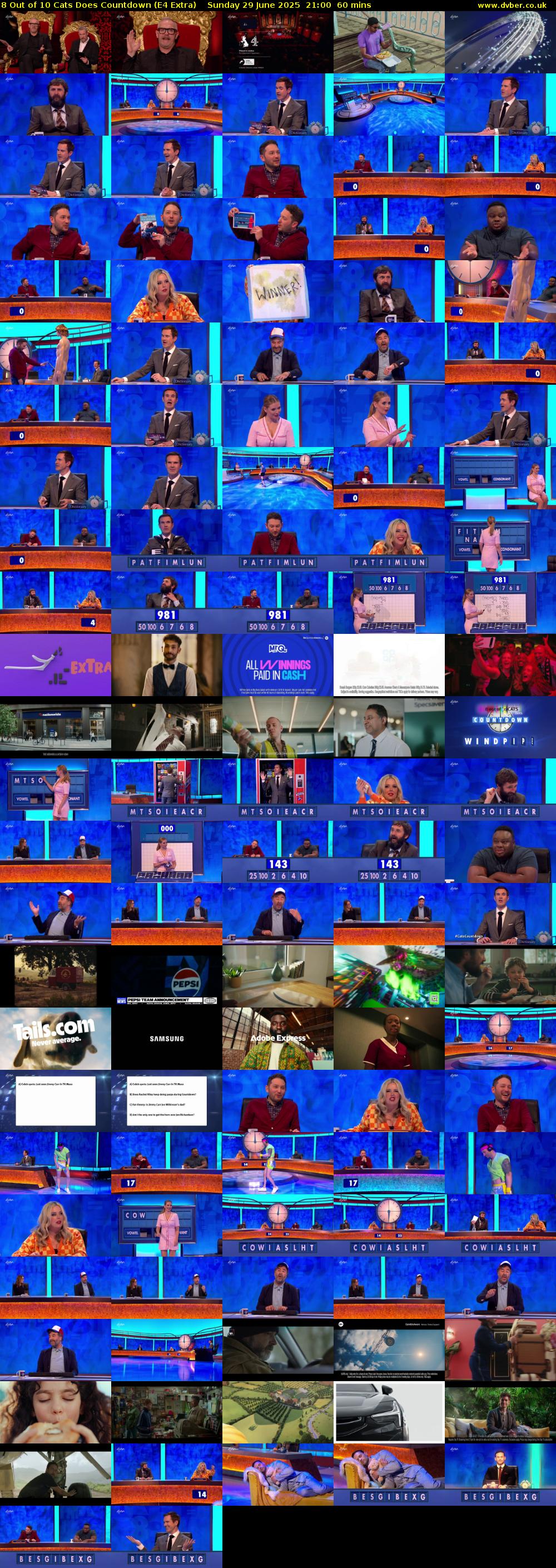 8 Out of 10 Cats Does Countdown (E4 Extra) Sunday 29 June 2025 21:00 - 22:00
