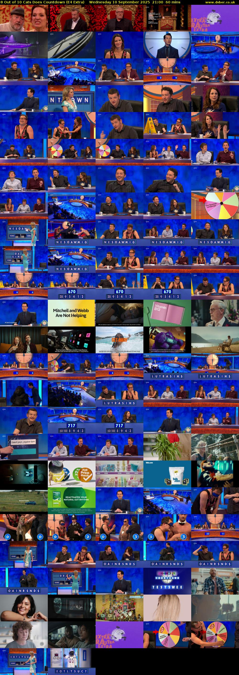 8 Out of 10 Cats Does Countdown (E4 Extra) Wednesday 10 September 2025 21:00 - 22:00