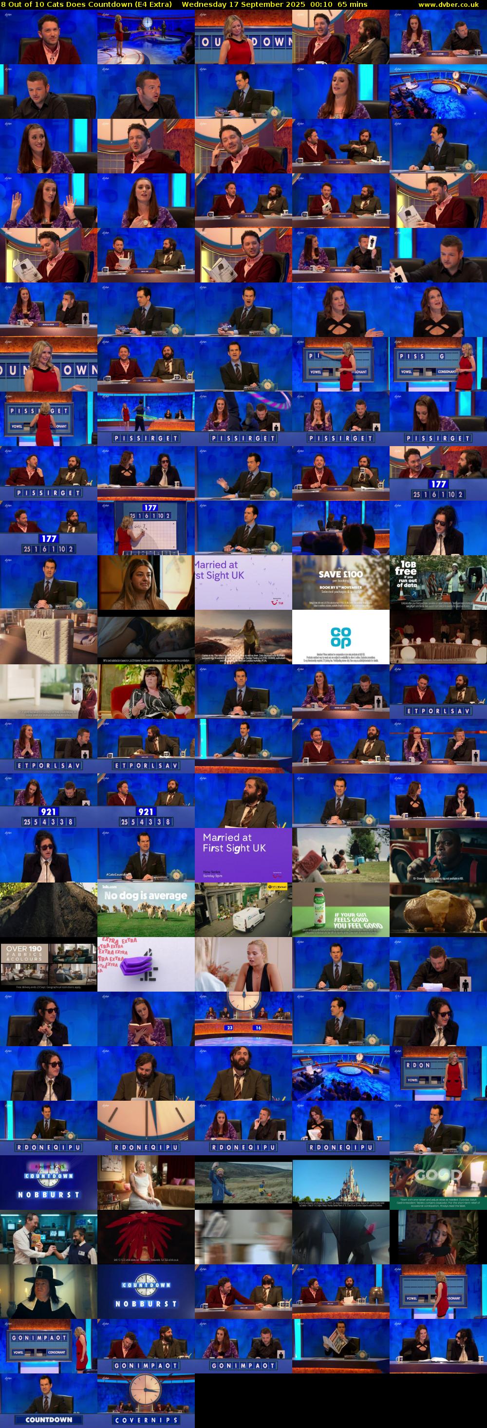 8 Out of 10 Cats Does Countdown (E4 Extra) Wednesday 17 September 2025 00:10 - 01:15