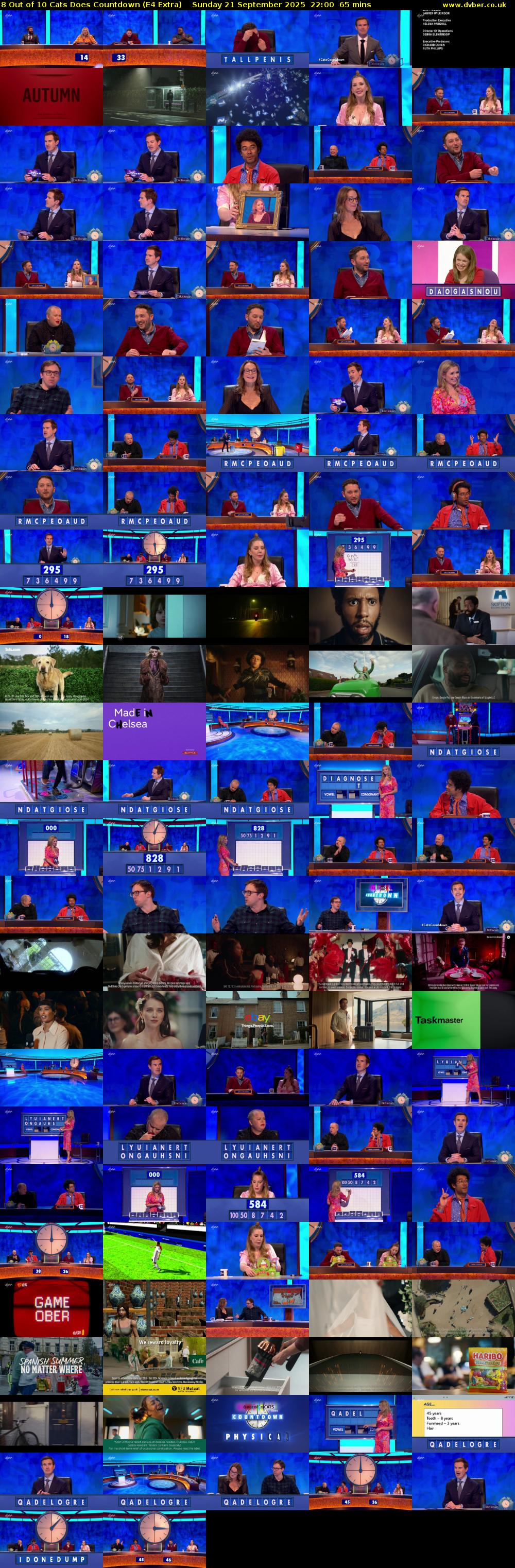 8 Out of 10 Cats Does Countdown (E4 Extra) Sunday 21 September 2025 22:00 - 23:05