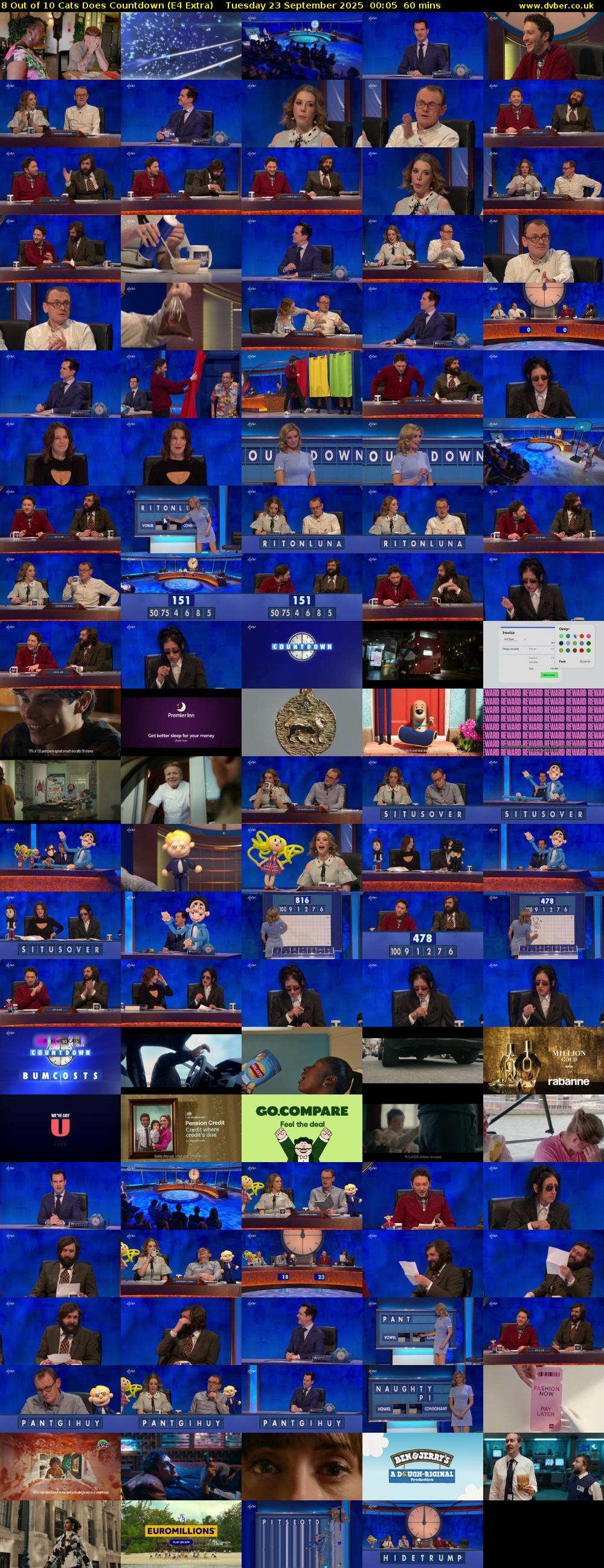 8 Out of 10 Cats Does Countdown (E4 Extra) Tuesday 23 September 2025 00:05 - 01:05