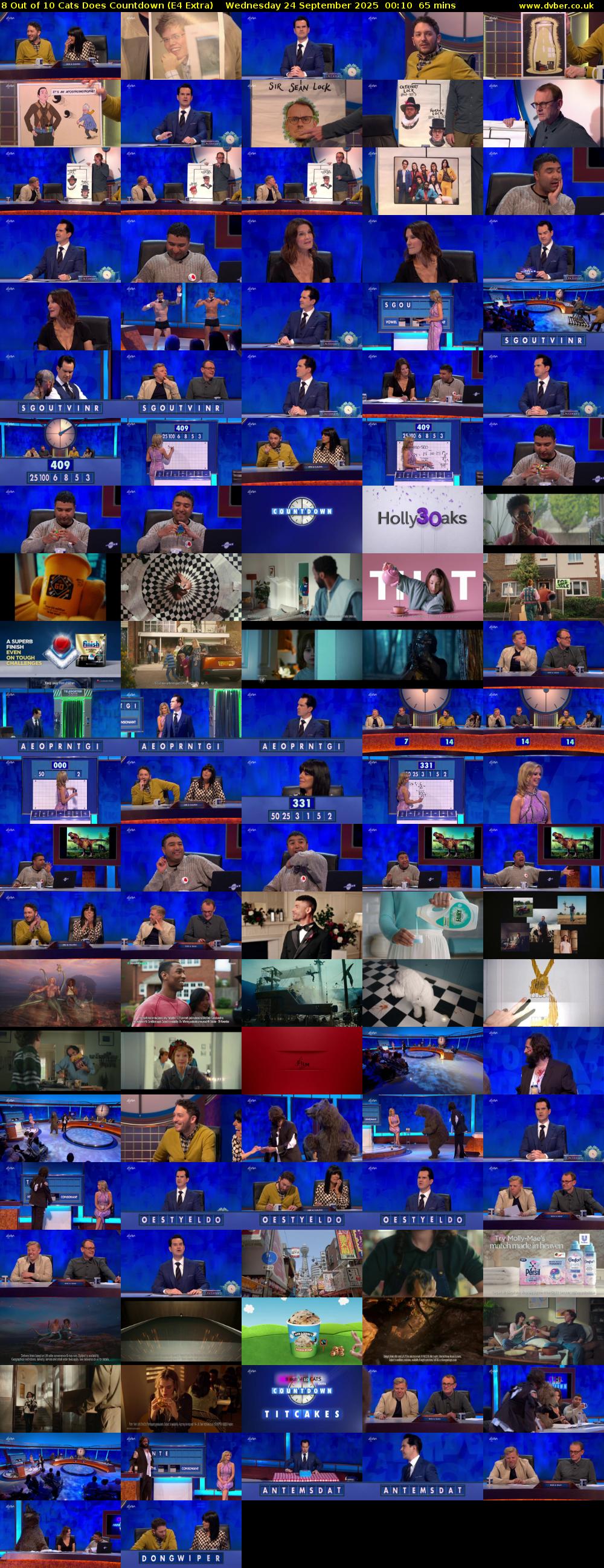 8 Out of 10 Cats Does Countdown (E4 Extra) Wednesday 24 September 2025 00:10 - 01:15