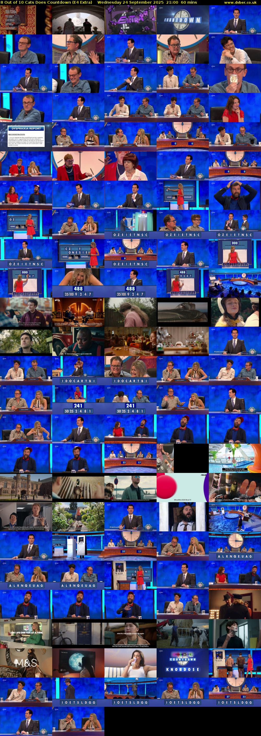 8 Out of 10 Cats Does Countdown (E4 Extra) Wednesday 24 September 2025 21:00 - 22:00