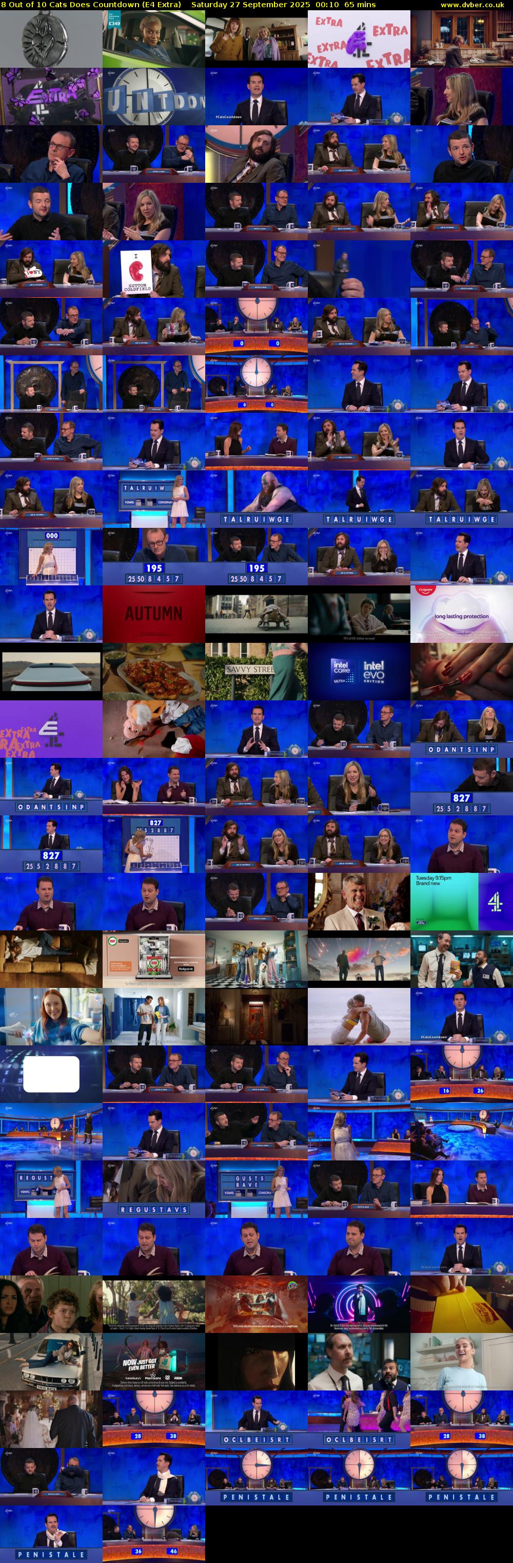 8 Out of 10 Cats Does Countdown (E4 Extra) Saturday 27 September 2025 00:10 - 01:15