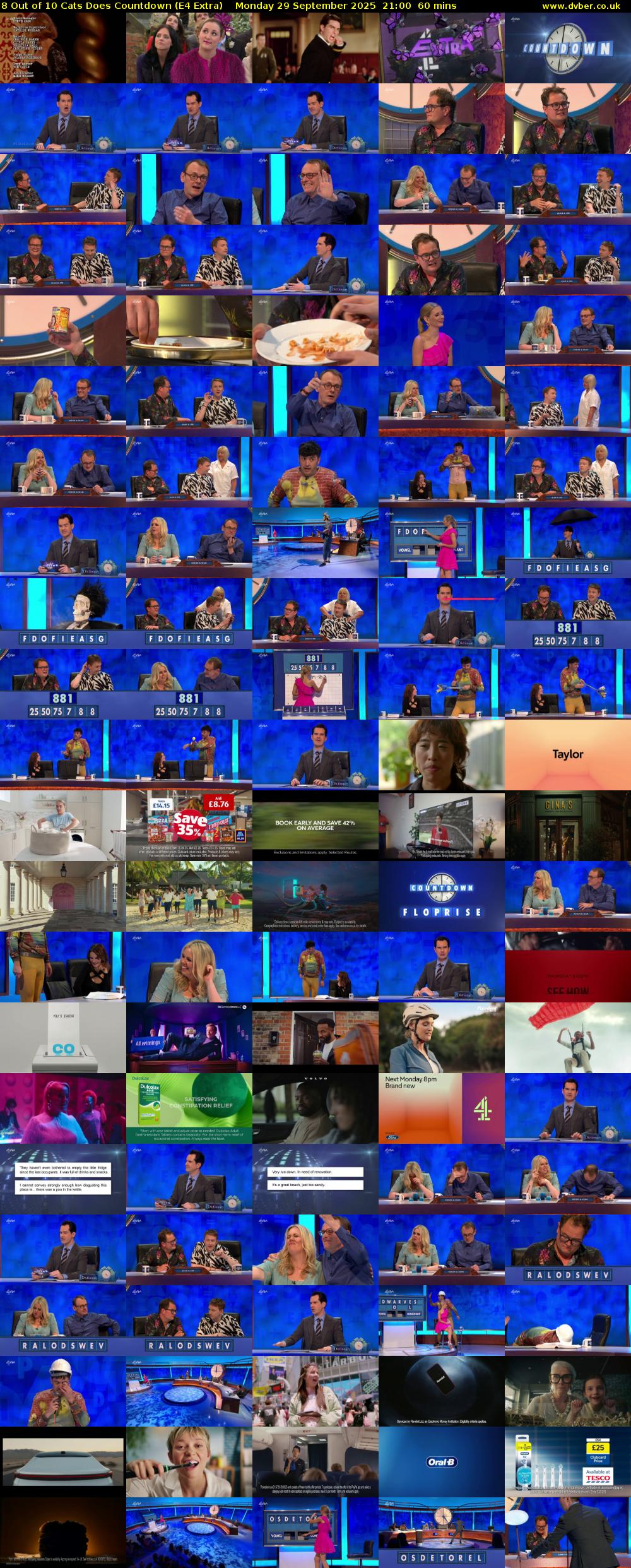 8 Out of 10 Cats Does Countdown (E4 Extra) Monday 29 September 2025 21:00 - 22:00