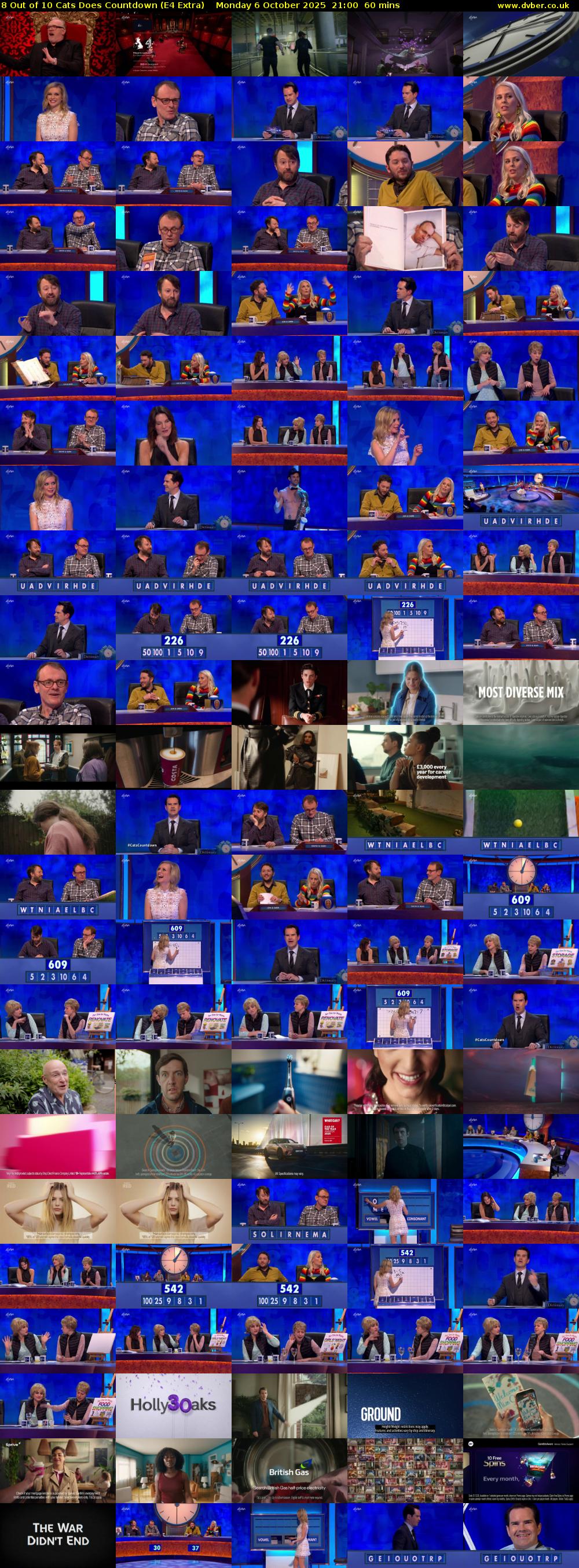 8 Out of 10 Cats Does Countdown (E4 Extra) Monday 6 October 2025 21:00 - 22:00