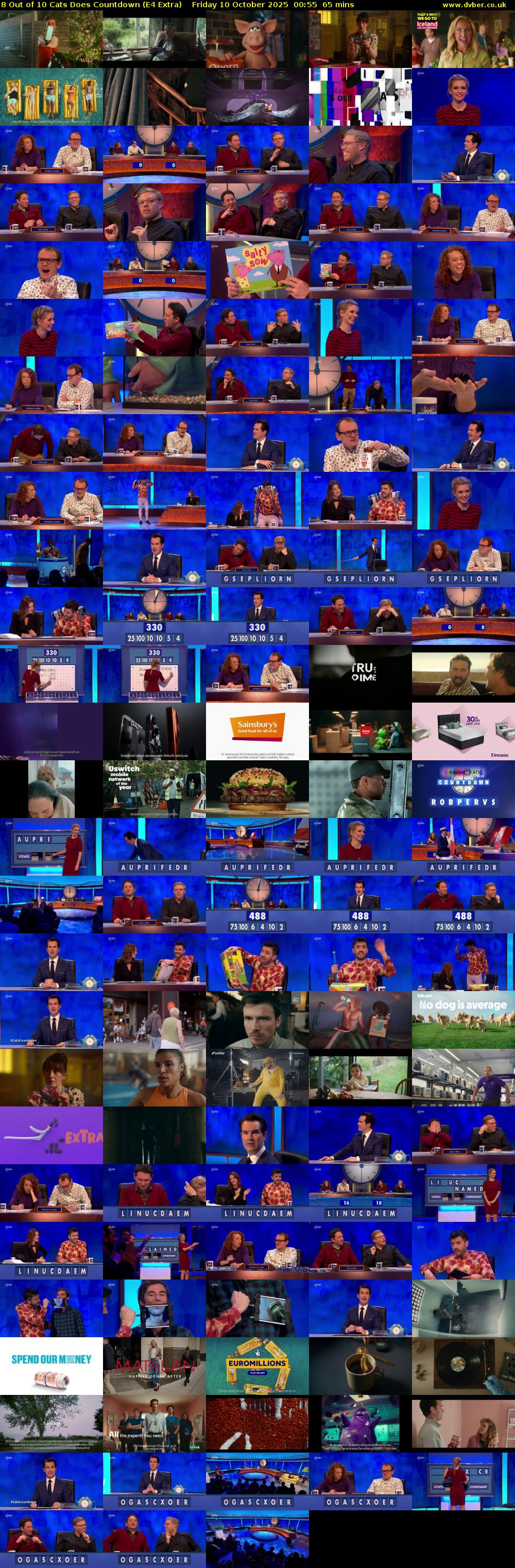 8 Out of 10 Cats Does Countdown (E4 Extra) Friday 10 October 2025 00:55 - 02:00