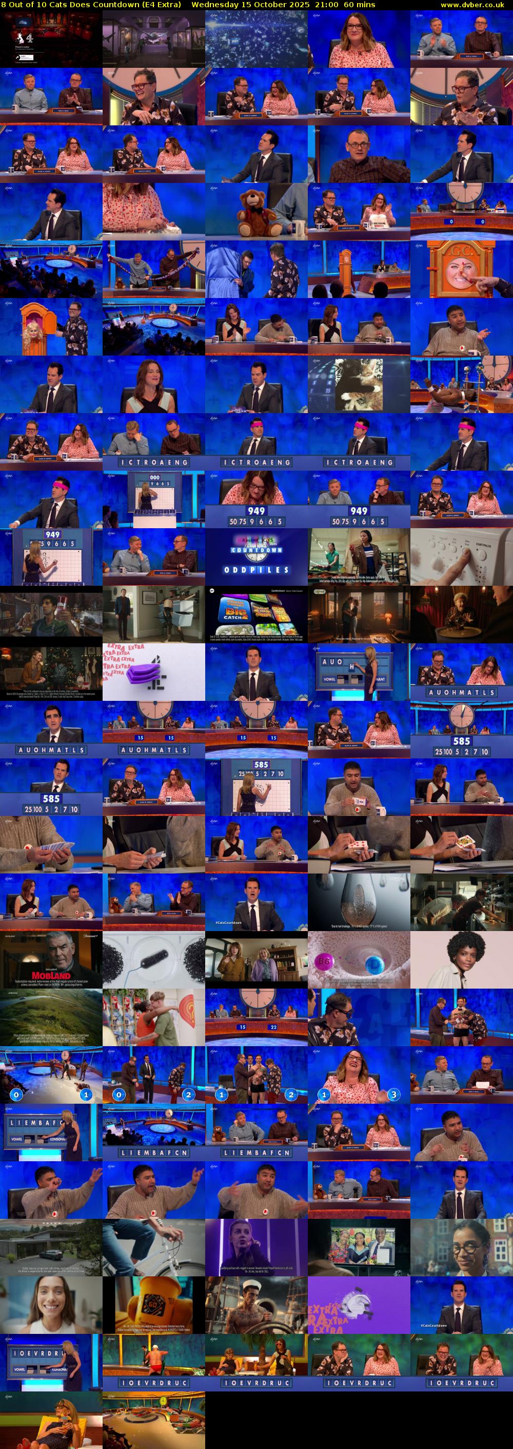 8 Out of 10 Cats Does Countdown (E4 Extra) Wednesday 15 October 2025 21:00 - 22:00