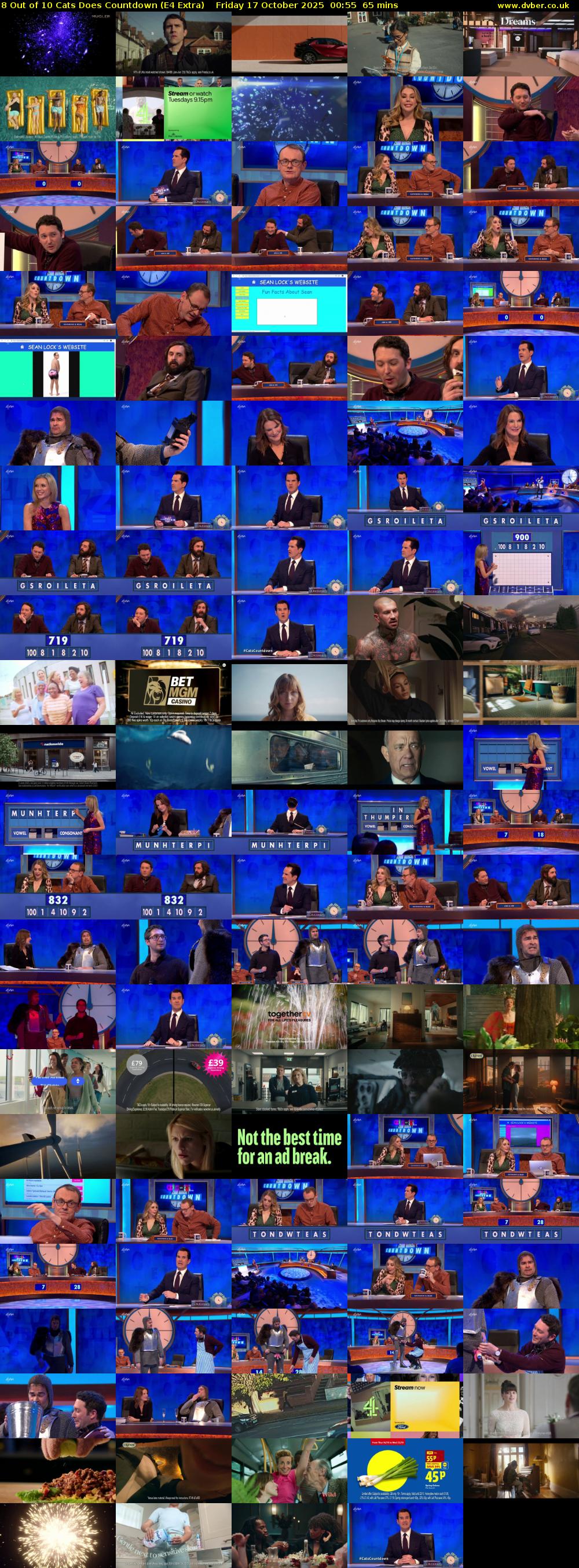 8 Out of 10 Cats Does Countdown (E4 Extra) Friday 17 October 2025 00:55 - 02:00