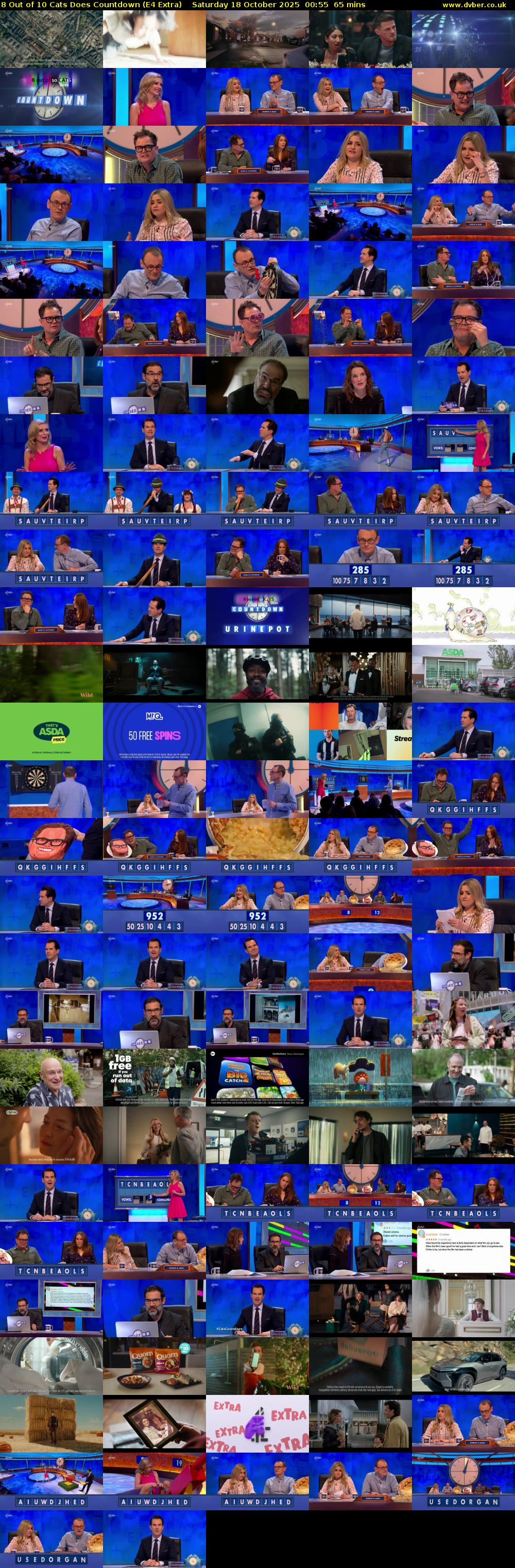 8 Out of 10 Cats Does Countdown (E4 Extra) Saturday 18 October 2025 00:55 - 02:00