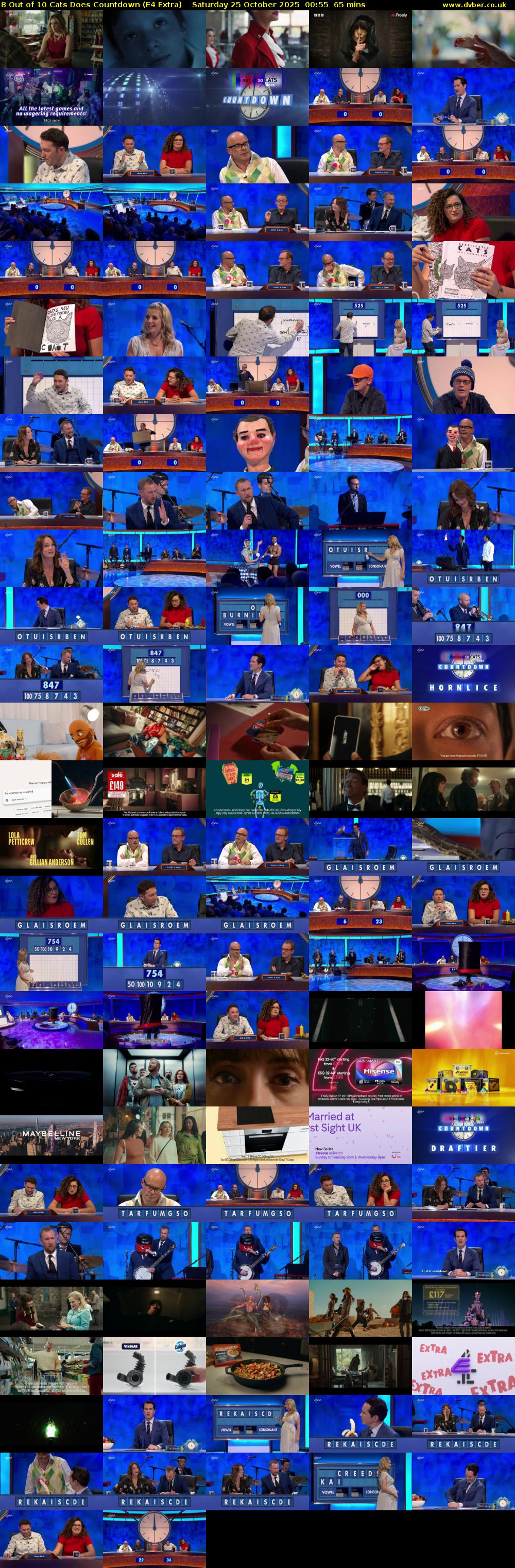 8 Out of 10 Cats Does Countdown (E4 Extra) Saturday 25 October 2025 00:55 - 02:00
