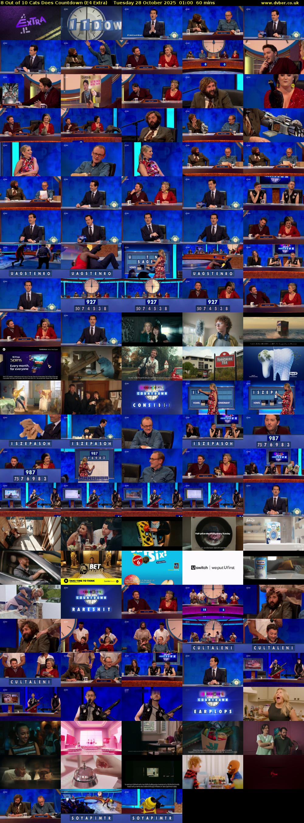 8 Out of 10 Cats Does Countdown (E4 Extra) Tuesday 28 October 2025 01:00 - 02:00