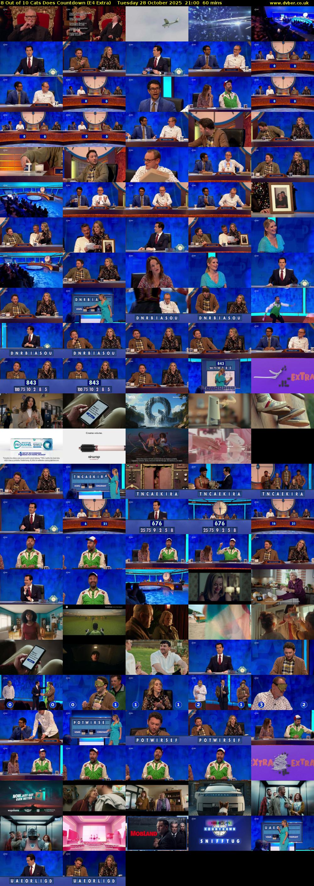 8 Out of 10 Cats Does Countdown (E4 Extra) Tuesday 28 October 2025 21:00 - 22:00