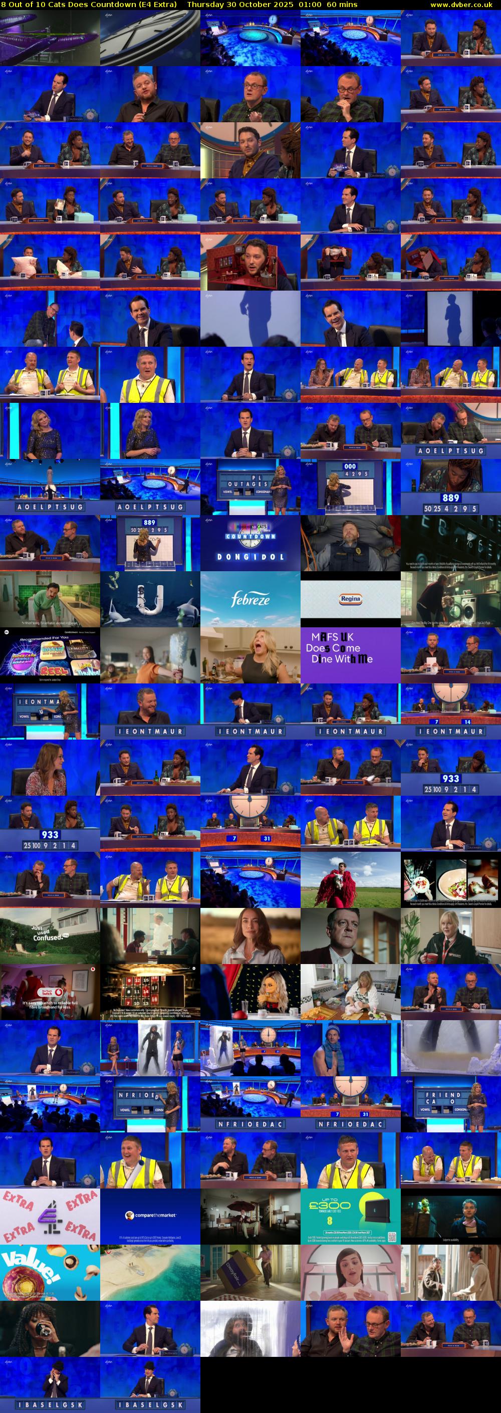 8 Out of 10 Cats Does Countdown (E4 Extra) Thursday 30 October 2025 01:00 - 02:00