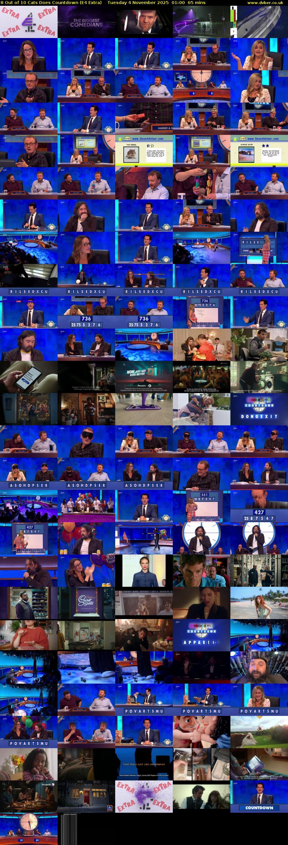 8 Out of 10 Cats Does Countdown (E4 Extra) Tuesday 4 November 2025 01:00 - 02:05