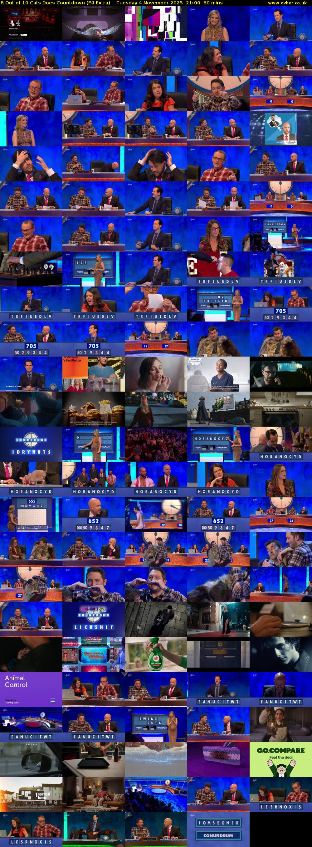 8 Out of 10 Cats Does Countdown (E4 Extra) Tuesday 4 November 2025 21:00 - 22:00