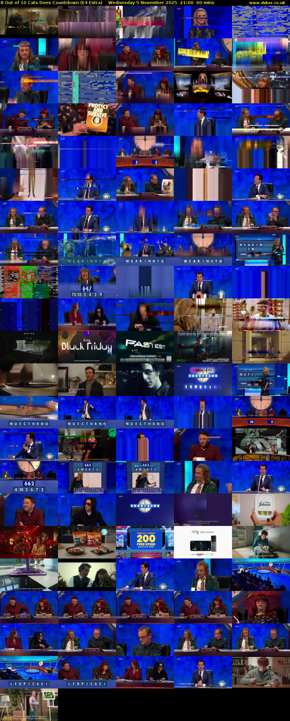 8 Out of 10 Cats Does Countdown (E4 Extra) Wednesday 5 November 2025 21:00 - 22:00
