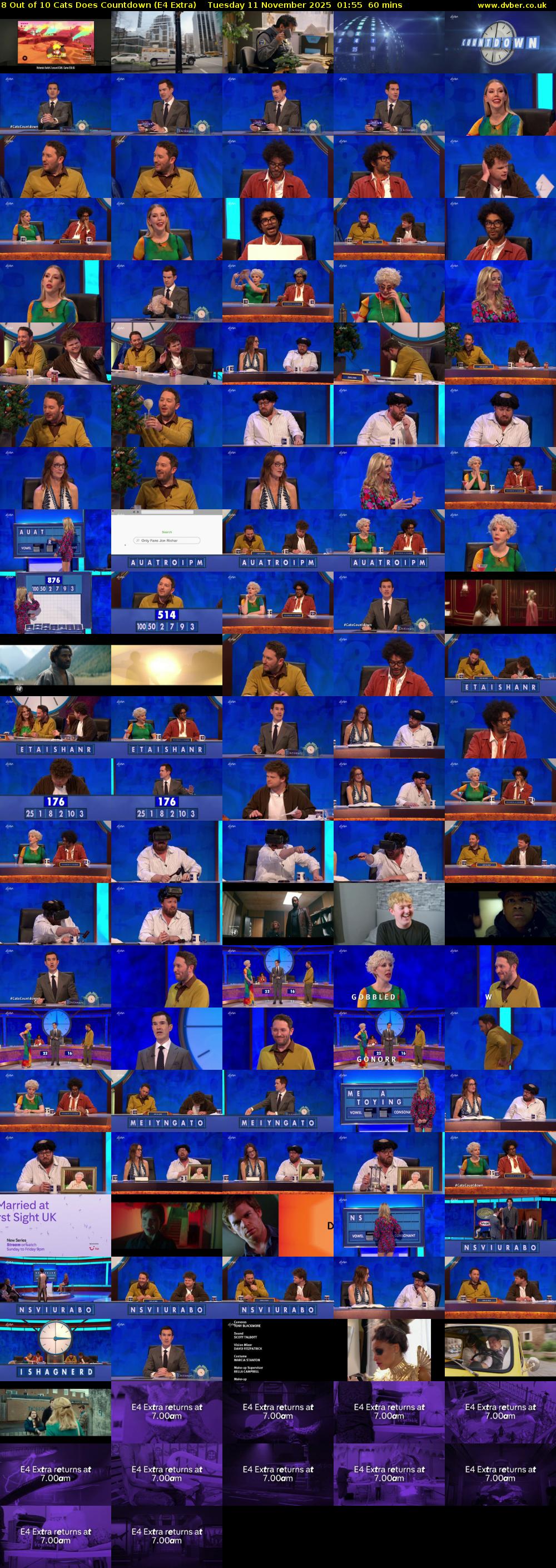 8 Out of 10 Cats Does Countdown (E4 Extra) Tuesday 11 November 2025 01:55 - 02:55