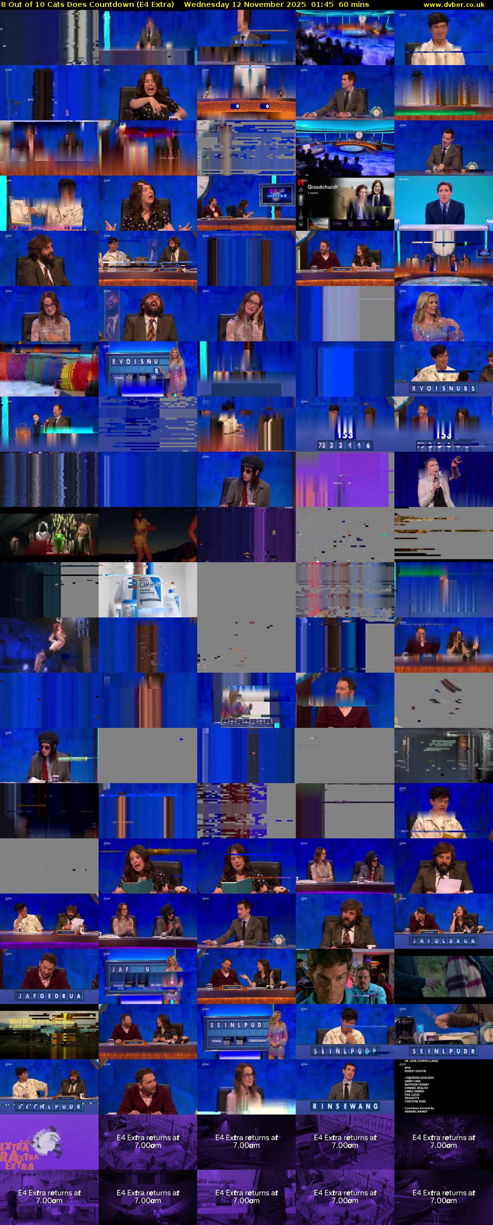 8 Out of 10 Cats Does Countdown (E4 Extra) Wednesday 12 November 2025 01:45 - 02:45