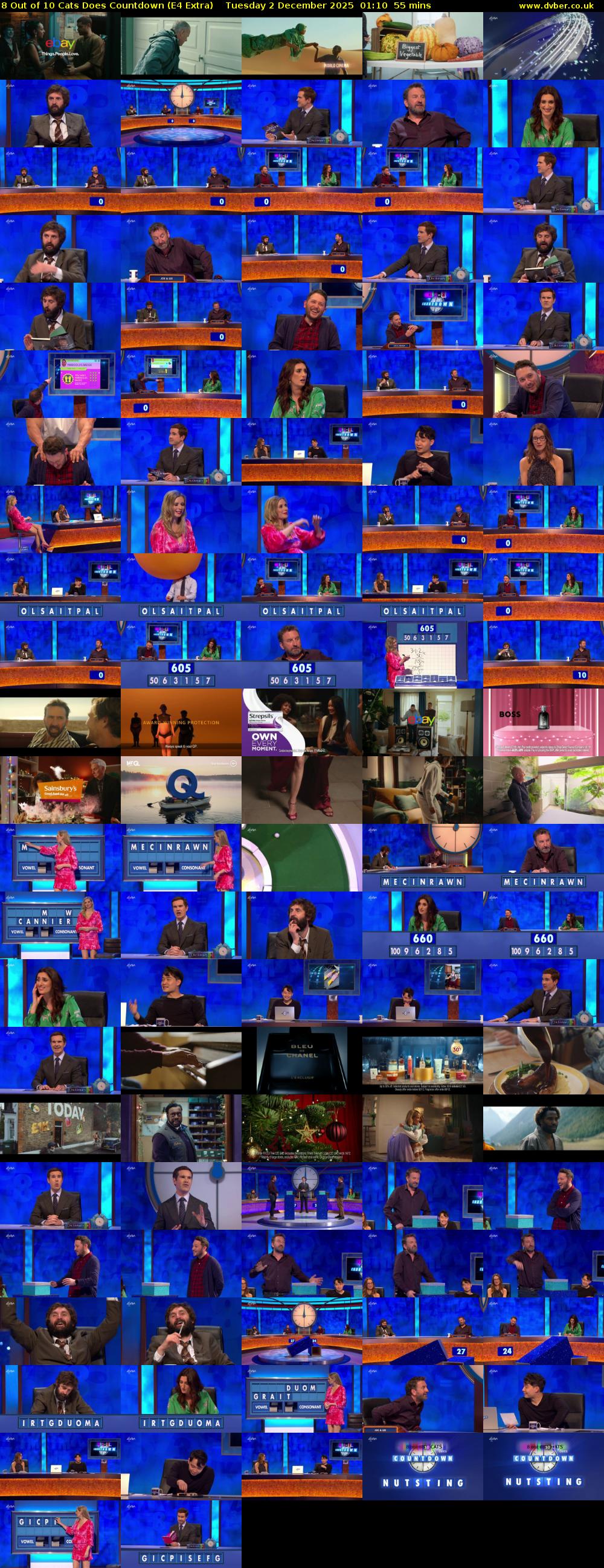 8 Out of 10 Cats Does Countdown (E4 Extra) Tuesday 2 December 2025 01:10 - 02:05