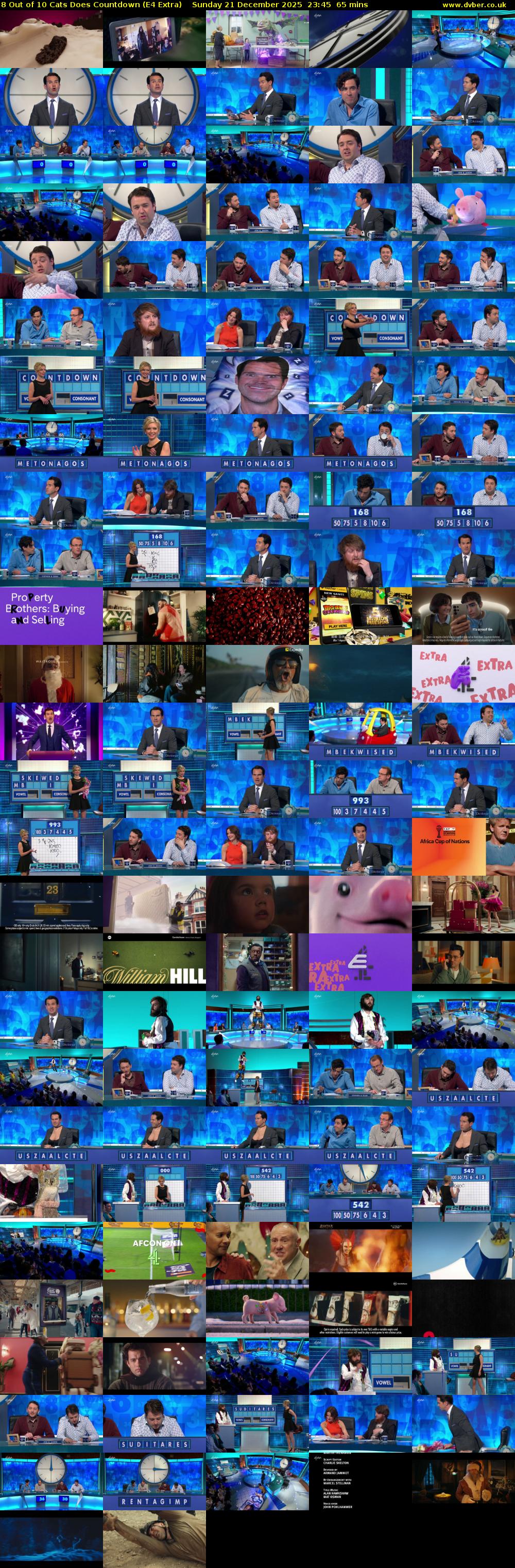 8 Out of 10 Cats Does Countdown (E4 Extra) Sunday 21 December 2025 23:45 - 00:50