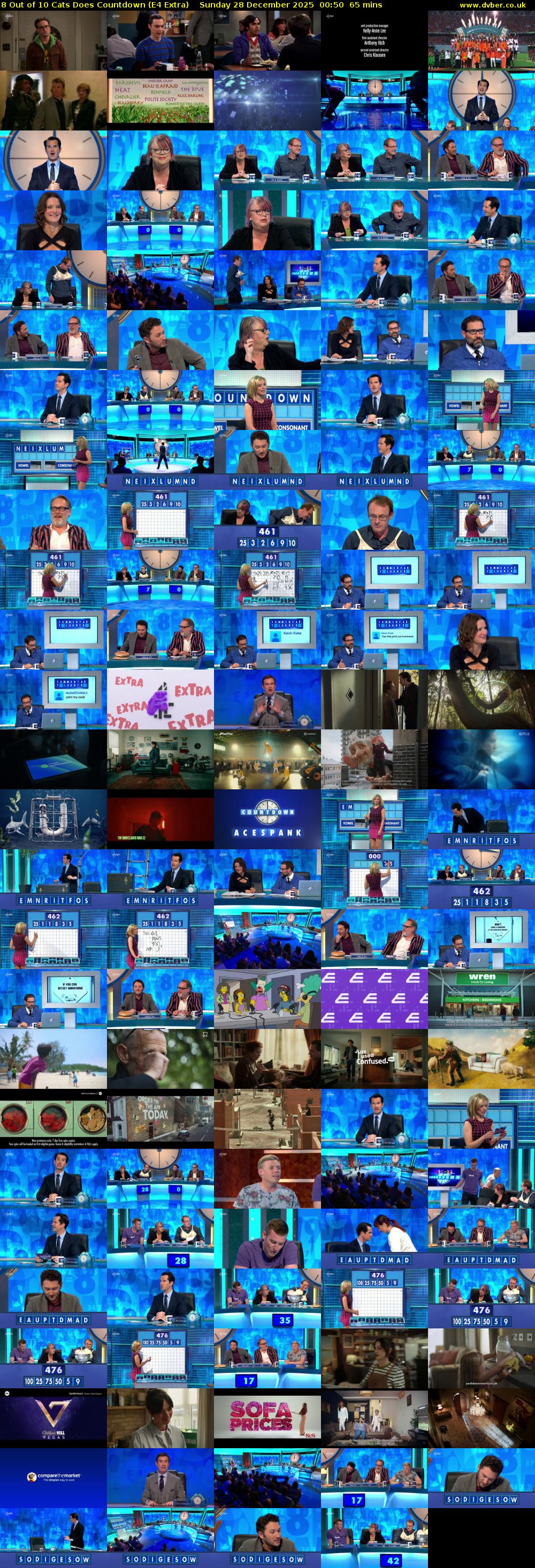 8 Out of 10 Cats Does Countdown (E4 Extra) Sunday 28 December 2025 00:50 - 01:55