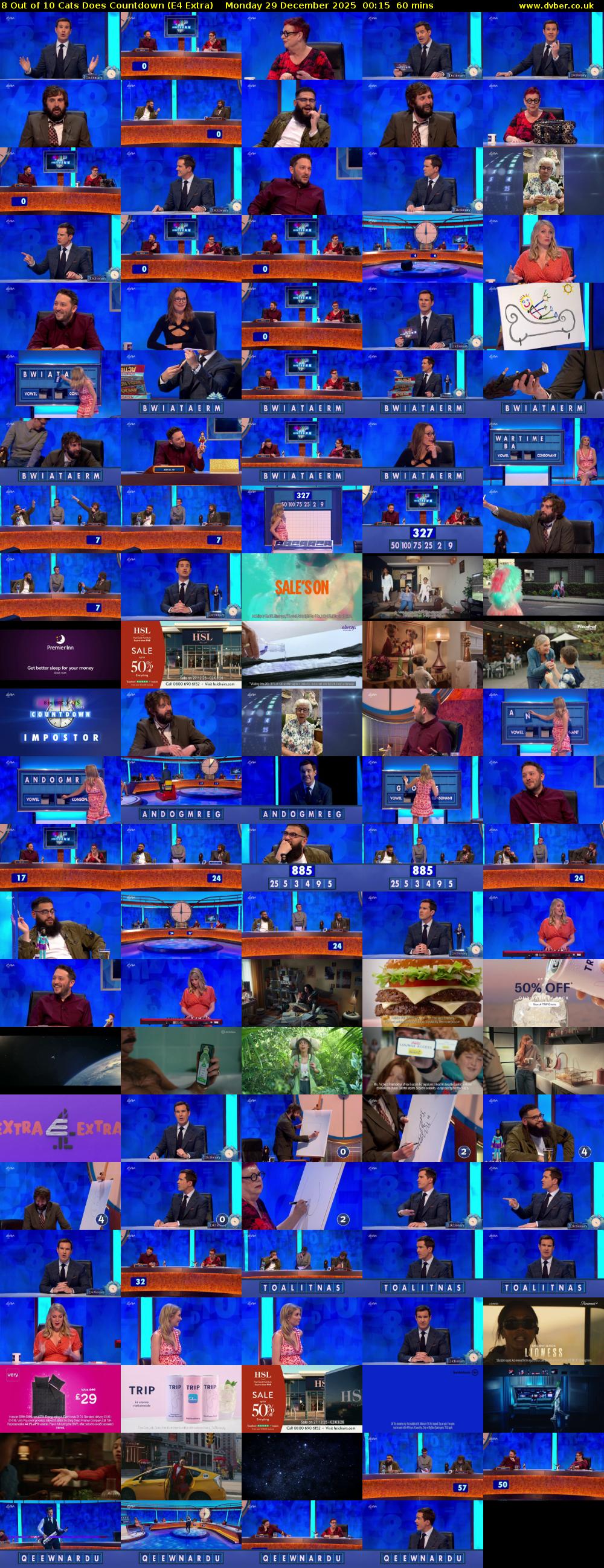 8 Out of 10 Cats Does Countdown (E4 Extra) Monday 29 December 2025 00:15 - 01:15