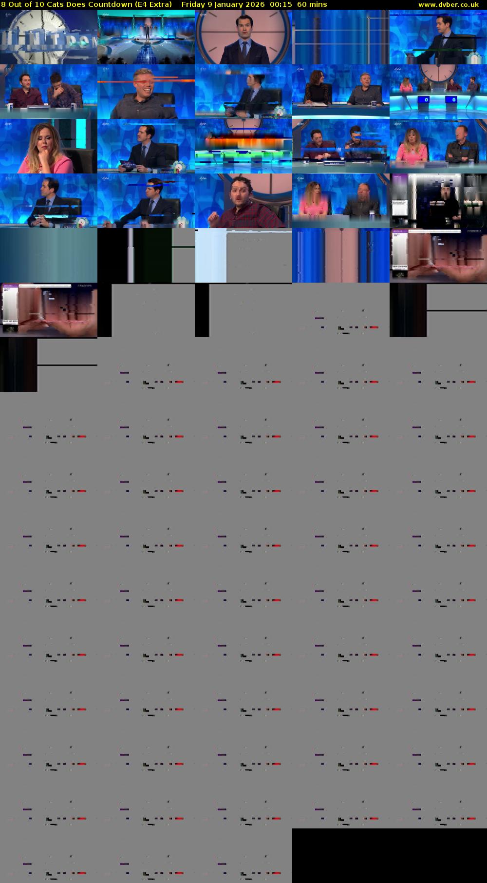 8 Out of 10 Cats Does Countdown (E4 Extra) Friday 9 January 2026 00:15 - 01:15