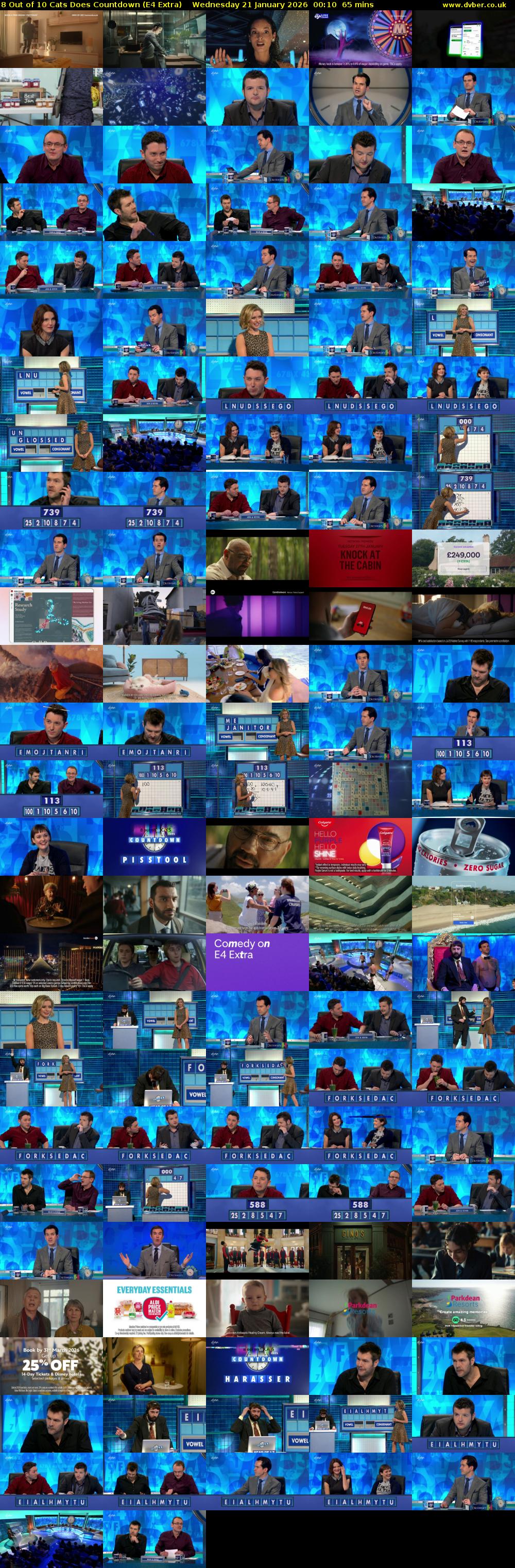 8 Out of 10 Cats Does Countdown (E4 Extra) Wednesday 21 January 2026 00:10 - 01:15