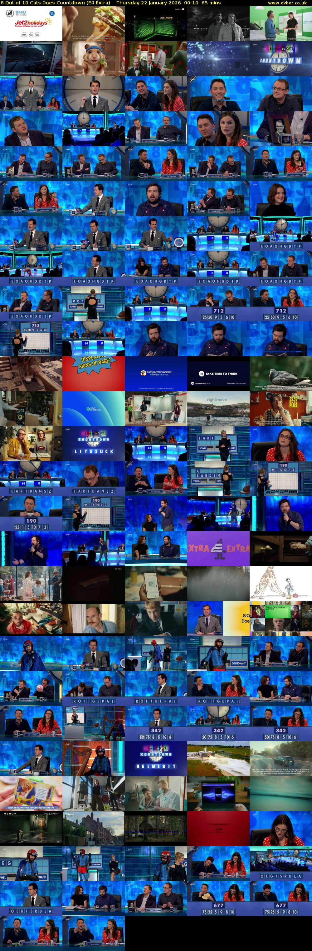 8 Out of 10 Cats Does Countdown (E4 Extra) Thursday 22 January 2026 00:10 - 01:15