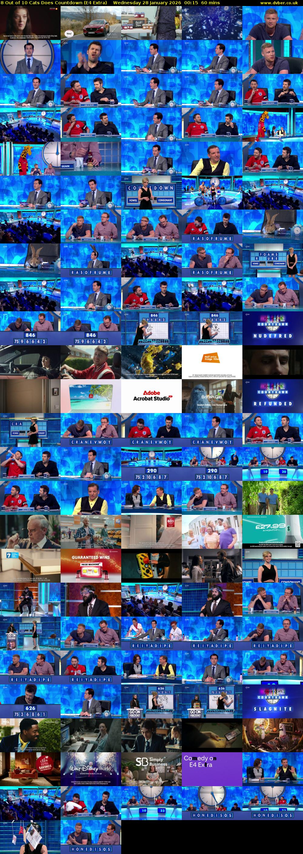 8 Out of 10 Cats Does Countdown (E4 Extra) Wednesday 28 January 2026 00:15 - 01:15