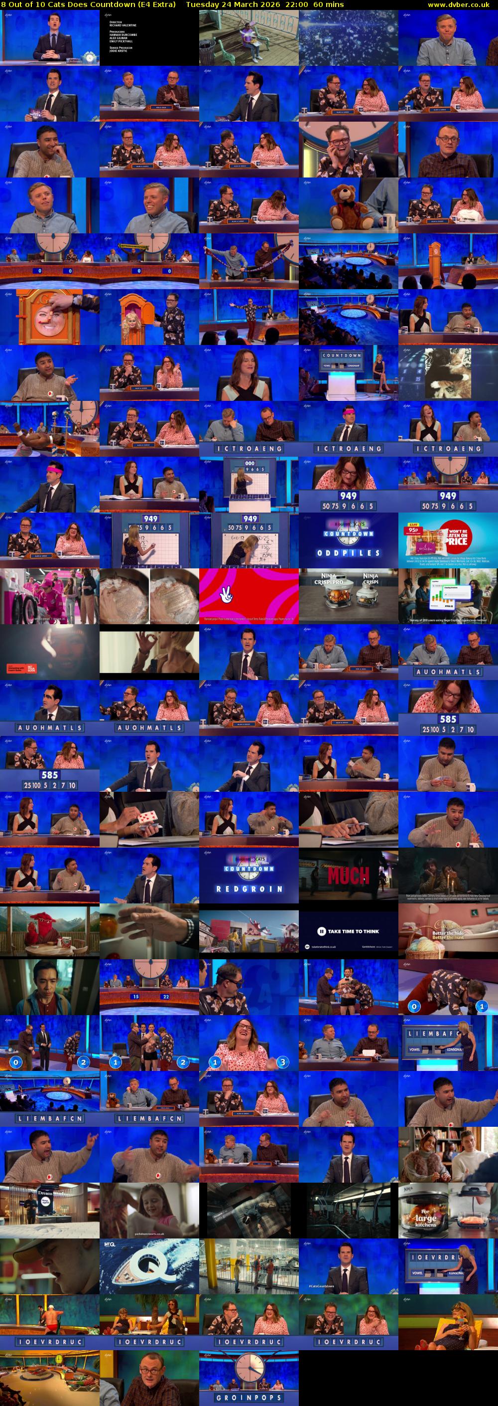 8 Out of 10 Cats Does Countdown (E4 Extra) Tuesday 24 March 2026 22:00 - 23:00